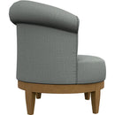  Best Home Furnishings Attica 2958DW Swivel Chair - Power Blue/Dark Walnut IMAGE 3