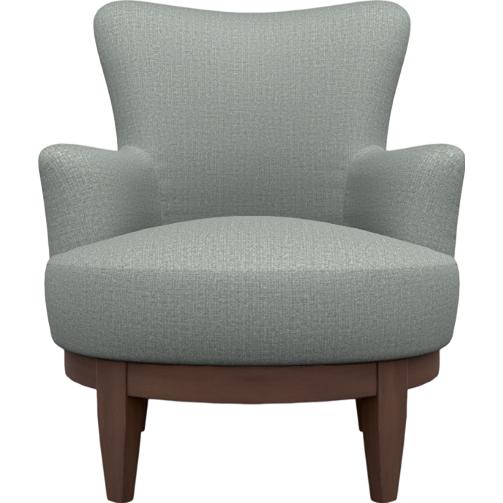 Best Home Furnishings Justine 2968DW Swivel Chair - Power Blue/Dark Walnut IMAGE 2