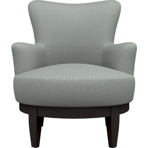  Best Home Furnishings Justine 2968E Swivel Chair - Power Blue/Espresso IMAGE 2
