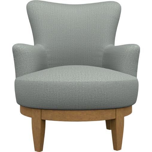  Best Home Furnishings Justine 2968HB Swivel Chair - Power Blue/Honey Birch IMAGE 2