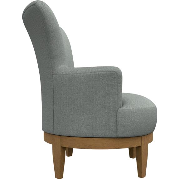  Best Home Furnishings Justine 2968HB Swivel Chair - Power Blue/Honey Birch IMAGE 3