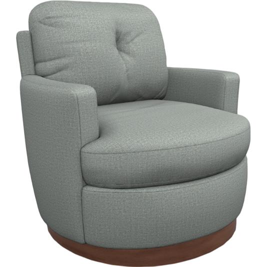  Best Home Furnishings Skipper 2978DW Swivel Chair - Power Blue/Dark Walnut IMAGE 1