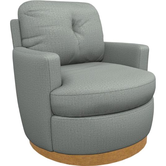  Best Home Furnishings Skipper 2978HB Swivel Chair - Power Blue/Honey Birch IMAGE 1
