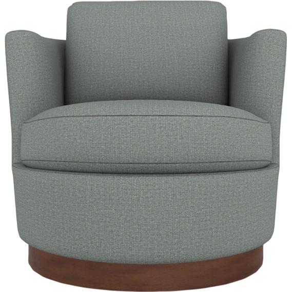  Best Home Furnishings Tina 2998DW Swivel Chair - Power Blue/Dark Walnut IMAGE 2