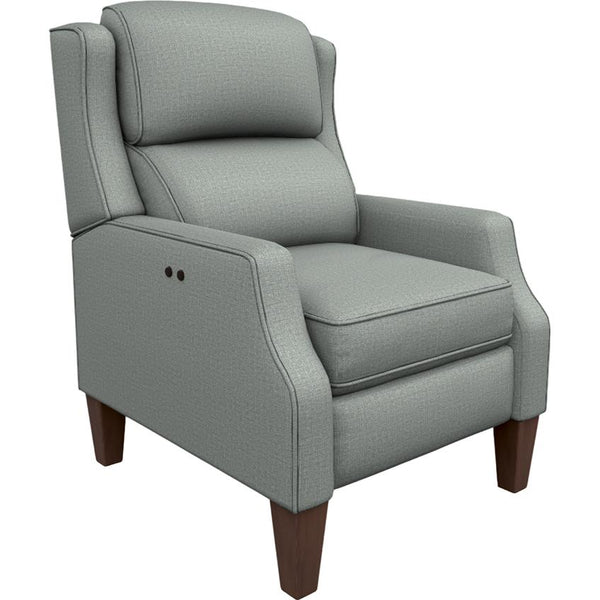  Best Home Furnishings Pauley 3LP50DW Power High Leg Recliner - Power Blue/Dark Walnut IMAGE 1