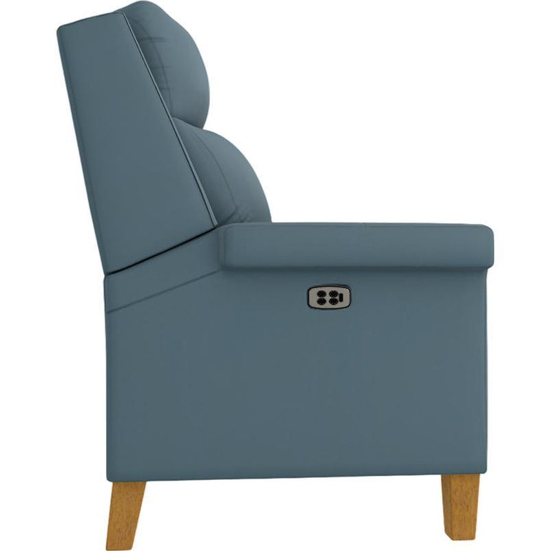  Best Home Furnishings Prima 3LZ40HBLU Power Tilt Headrest High Leg Recliner - Tranquil/Honey Birch IMAGE 3