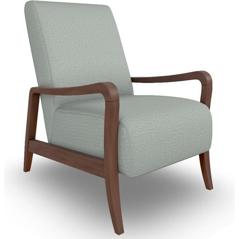  Best Home Furnishings Rybe 3100DW Stationary Chair - Power Blue/Dark Walnut IMAGE 1