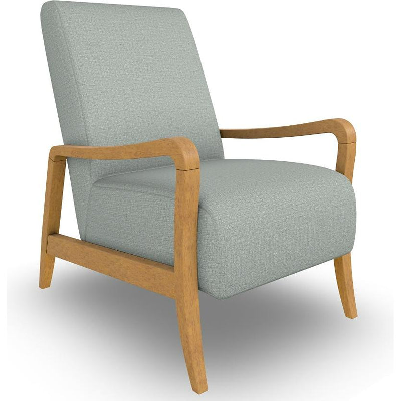  Best Home Furnishings Rybe 3100HB Stationary Chair - Power Blue/Honey Birch IMAGE 1