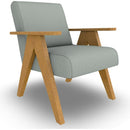  Best Home Furnishings Bayden 3180HB Stationary Chair - Power Blue/Honey Birch IMAGE 1