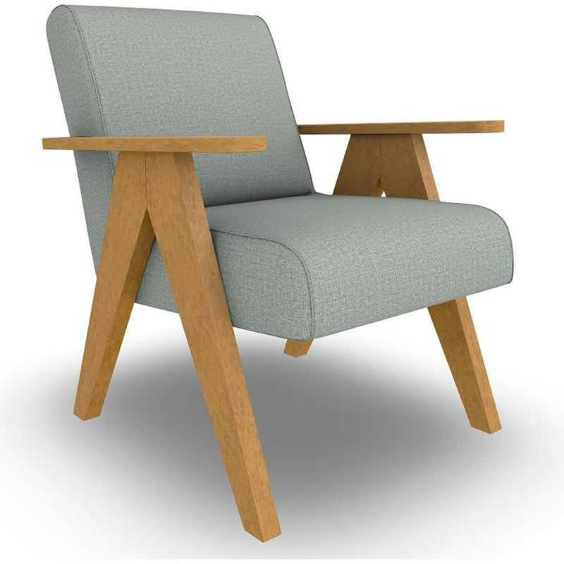  Best Home Furnishings Bayden 3180HB Stationary Chair - Power Blue/Honey Birch IMAGE 1