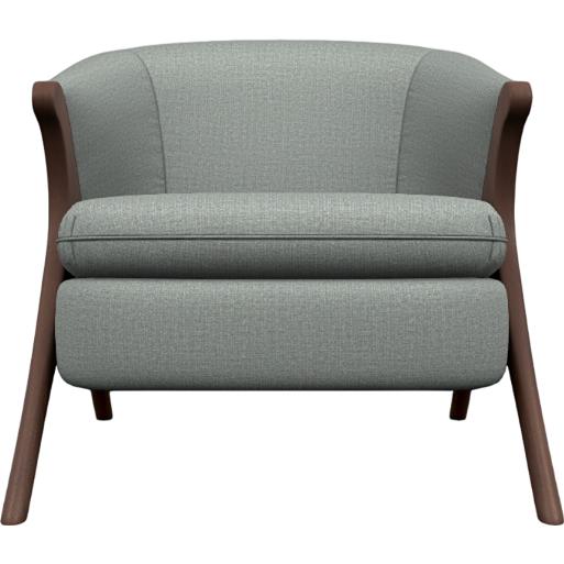  Best Home Furnishings Tatiana 3850DW Stationary Chair - Power Blue/Dark Walnut IMAGE 2