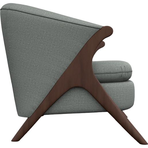  Best Home Furnishings Tatiana 3850DW Stationary Chair - Power Blue/Dark Walnut IMAGE 3