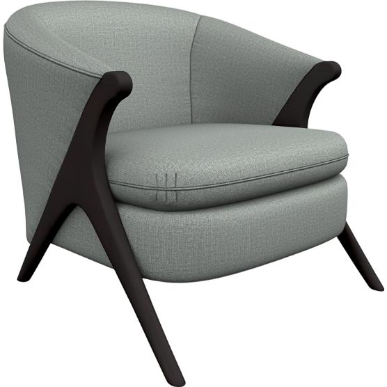  Best Home Furnishings Tatiana 3850E Stationary Chair - Power Blue/Espresso IMAGE 1