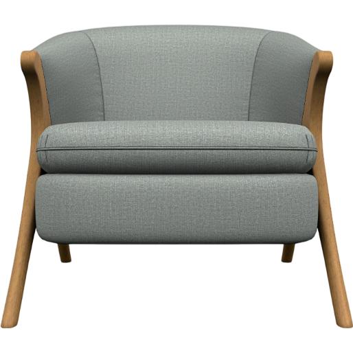  Best Home Furnishings Tatiana 3850HB Stationary Chair - Power Blue/Honey Birch IMAGE 2