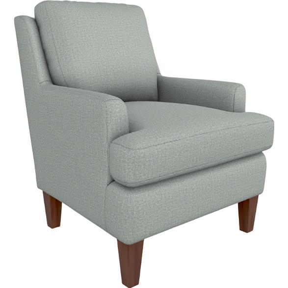  Best Home Furnishings Ennis 4040DW Stationary Chair - Power Blue/Dark Walnut IMAGE 1