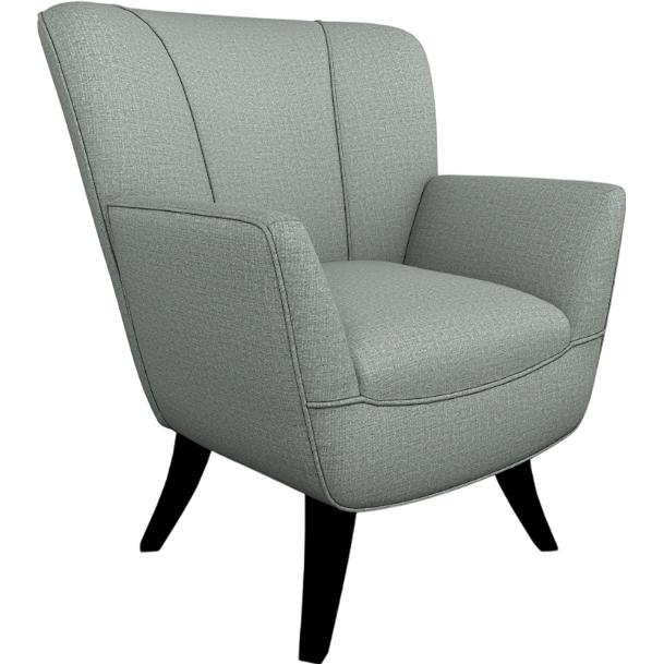  Best Home Furnishings Bethany 4550E Stationary Chair - Power Blue/Espresso IMAGE 1