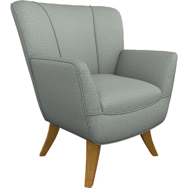  Best Home Furnishings Bethany 4550HB Stationary Chair - Power Blue/Honey Birch IMAGE 1