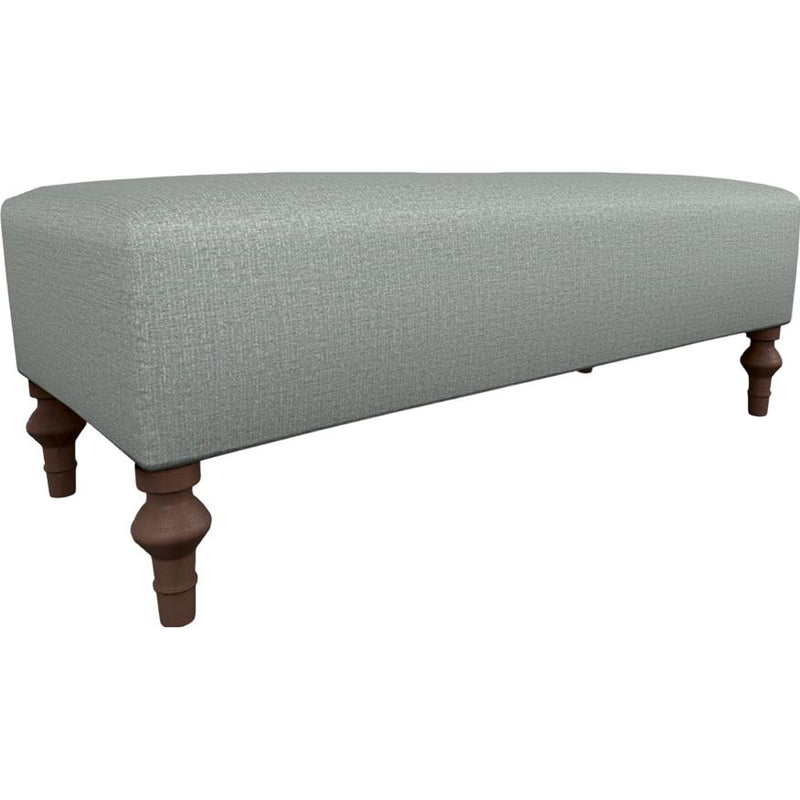  Best Home Furnishings Ryker 9930DW2P Bench With Two (2) Pillows - Power Blue/Dark Walnut IMAGE 1