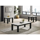  Crown Mark Ivy 4170SET-WH 3 pc Cocktail Table Set - Faux Marble White IMAGE 1