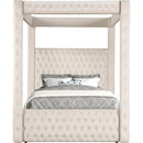  Crown Mark Annabelle 5114IV-Q Queen Canopy Bed - Ivy IMAGE 3