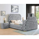  Crown Mark Natalia 5115GY-Q Queen Bed with Fireplace and TV Lift - Grey IMAGE 3