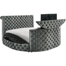  Crown Mark Voltare 5212GY-K King Bed with Fireplace & TV Lift - Grey IMAGE 2