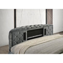  Crown Mark Voltare 5212GY-K King Bed with Fireplace & TV Lift - Grey IMAGE 6