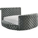  Crown Mark Voltare 5212GY-Q Queen Bed with Fireplace & TV Lift - Grey IMAGE 1
