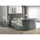  Crown Mark Voltare 5212GY-Q Queen Bed with Fireplace & TV Lift - Grey IMAGE 4