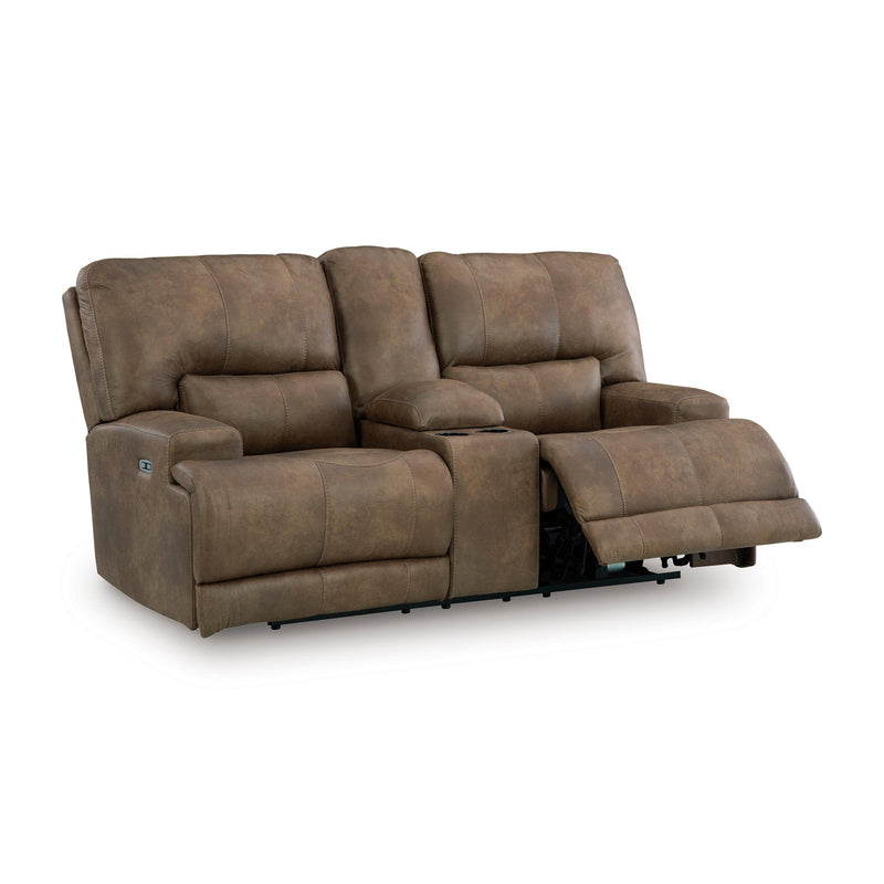 Signature Design by Ashley Beckley Place PC9180218 Power Reclining Loveseat with Console and Adjustable Headrest IMAGE 2
