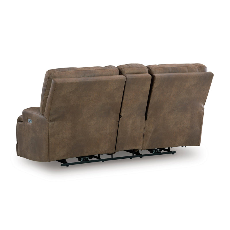 Signature Design by Ashley Beckley Place PC9180218 Power Reclining Loveseat with Console and Adjustable Headrest IMAGE 4