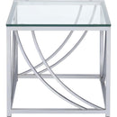  Coaster Furniture Lille 720498-S2 2-piece Glass Top Coffee And End Table Set - Chrome IMAGE 4
