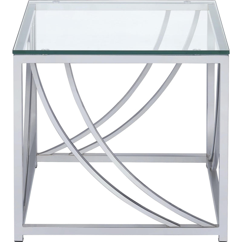  Coaster Furniture Lille 720498-S2 2-piece Glass Top Coffee And End Table Set - Chrome IMAGE 4