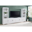  Coaster Furniture Laughlin 724113-SET 3-piece Entertainment Center TV Stand - White IMAGE 1