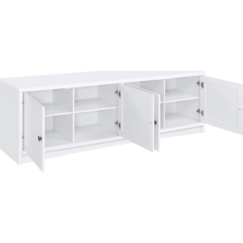  Coaster Furniture Laughlin 724113-SET 3-piece Entertainment Center TV Stand - White IMAGE 5