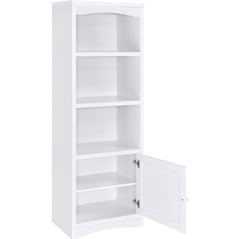  Coaster Furniture Laughlin 724114 3-shelf Engineered Wood Media Tower - White IMAGE 3