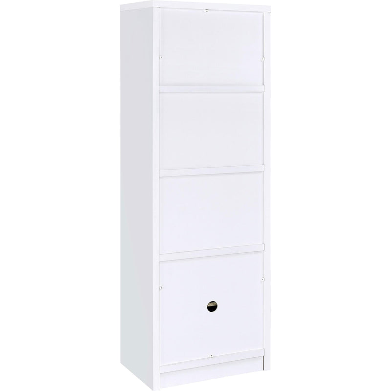  Coaster Furniture Laughlin 724114 3-shelf Engineered Wood Media Tower - White IMAGE 7