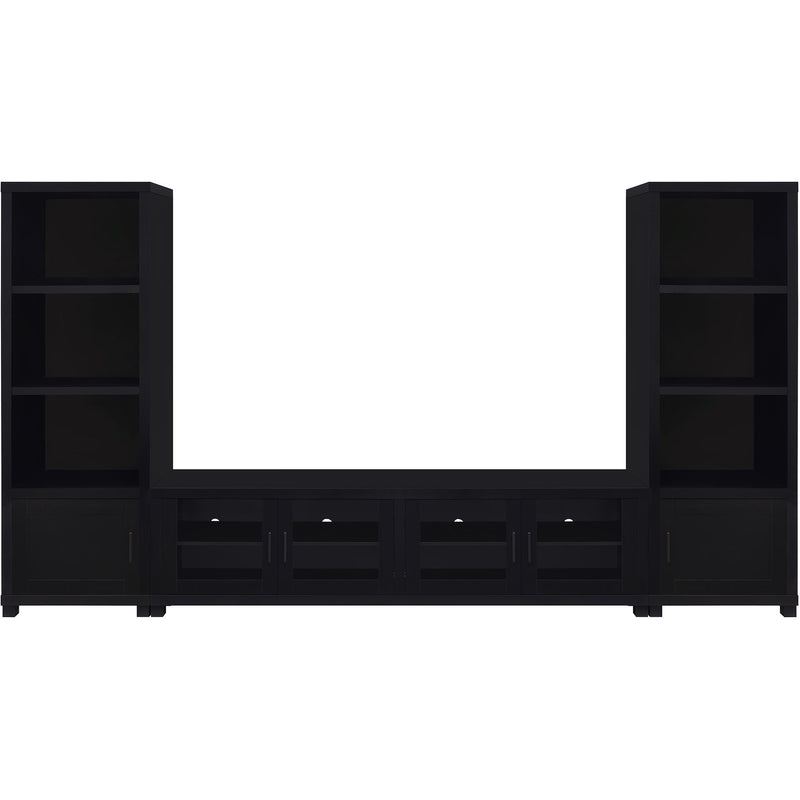  Coaster Furniture Jupiter 736303-SET 3-piece Entertainment Center 79-inch TV Stand - Black IMAGE 2