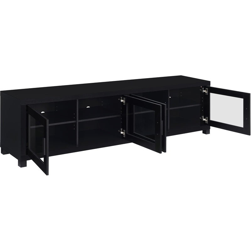  Coaster Furniture Jupiter 736303-SET 3-piece Entertainment Center 79-inch TV Stand - Black IMAGE 4