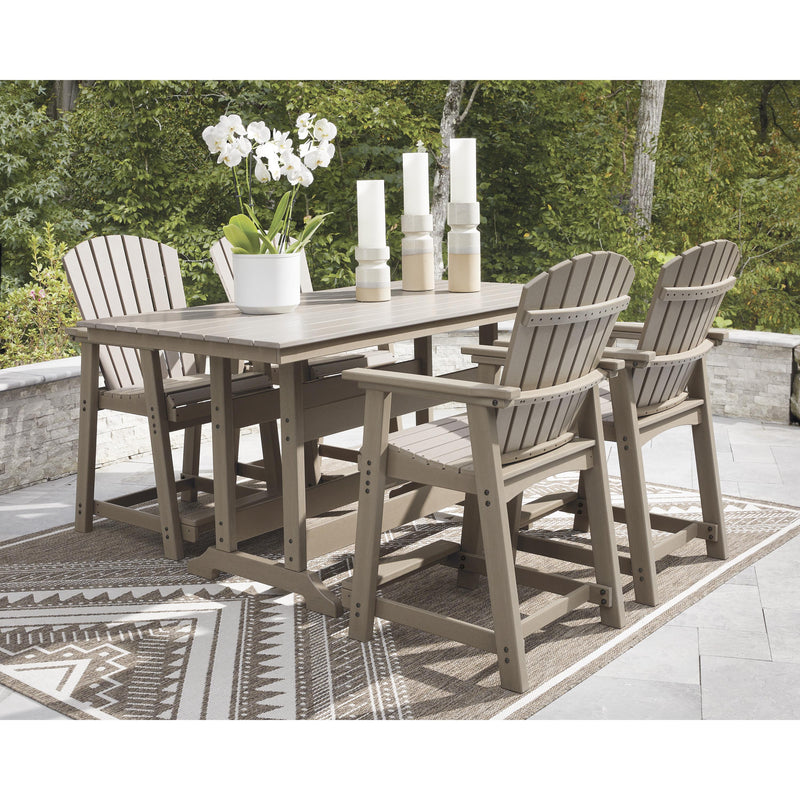  Signature Design by Ashley Seacliff Beach PCP228-642 Rectangular Counter Table with Umbrella Option IMAGE 6