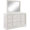  Crown Mark Alexandria B1650N-11 Dresser Mirror - Antique White IMAGE 2