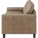  Coaster Furniture Scotland 504668 Faux Leather Upholstered Track Arm Loveseat - Brown IMAGE 5