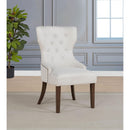  Coaster Furniture Baney 104507DOK Fabric Upholstered Dining Side Chair - Cream/Dark Oak IMAGE 2