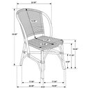  Coaster Furniture Lexley 109122 Set of 2 Woven Rattan Dining Side Chair - Brown IMAGE 10