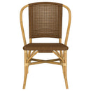  Coaster Furniture Lexley 109122 Set of 2 Woven Rattan Dining Side Chair - Brown IMAGE 2