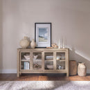  Coaster Furniture Solano 115505 Sliding Door Dining Sideboard Server - Weathered Mango IMAGE 3
