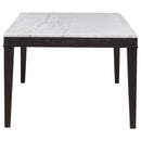  Coaster Furniture Averill 121291 72-inch Rectangular White Marble Top Dining Table - Coffee Bean IMAGE 11
