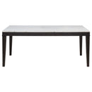  Coaster Furniture Averill 121291 72-inch Rectangular White Marble Top Dining Table - Coffee Bean IMAGE 6