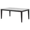  Coaster Furniture Averill 121291 72-inch Rectangular White Marble Top Dining Table - Coffee Bean IMAGE 8