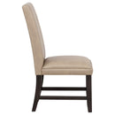  Coaster Furniture Averill 121292TAN Set of 2 Faux Leather Upholstered Dining Side Chair - Tan IMAGE 10